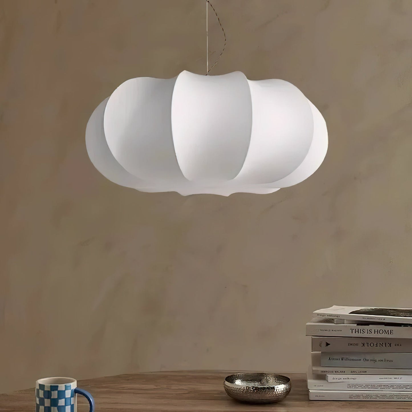 Oblate Silk Pendant Lamp Pendant light