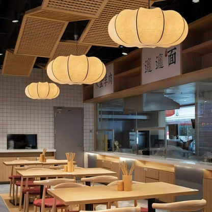 Oblate Silk Pendant Lamp Pendant light