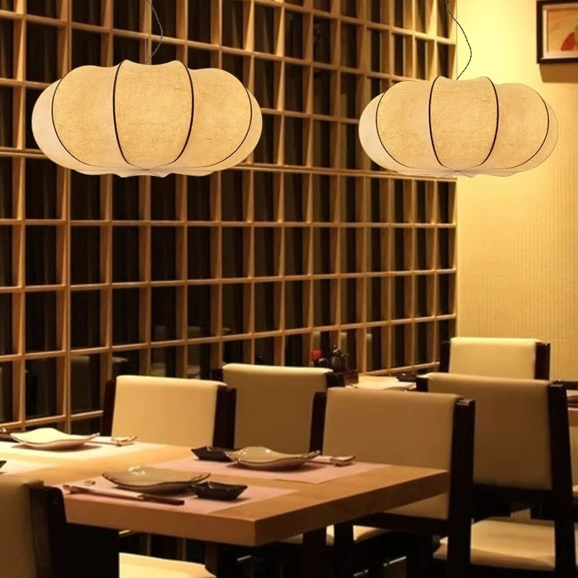 Oblate Silk Pendant Lamp Pendant light