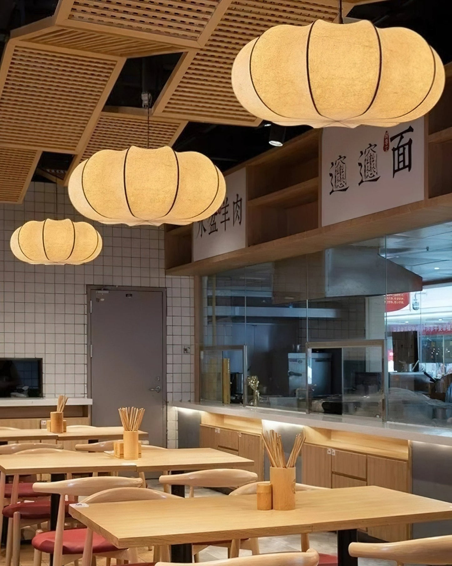 Oblate Silk Pendant Lamp Pendant light