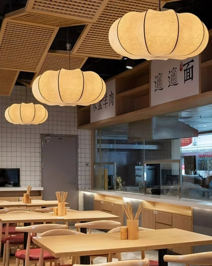 Oblate Silk Pendant Lamp Pendant light