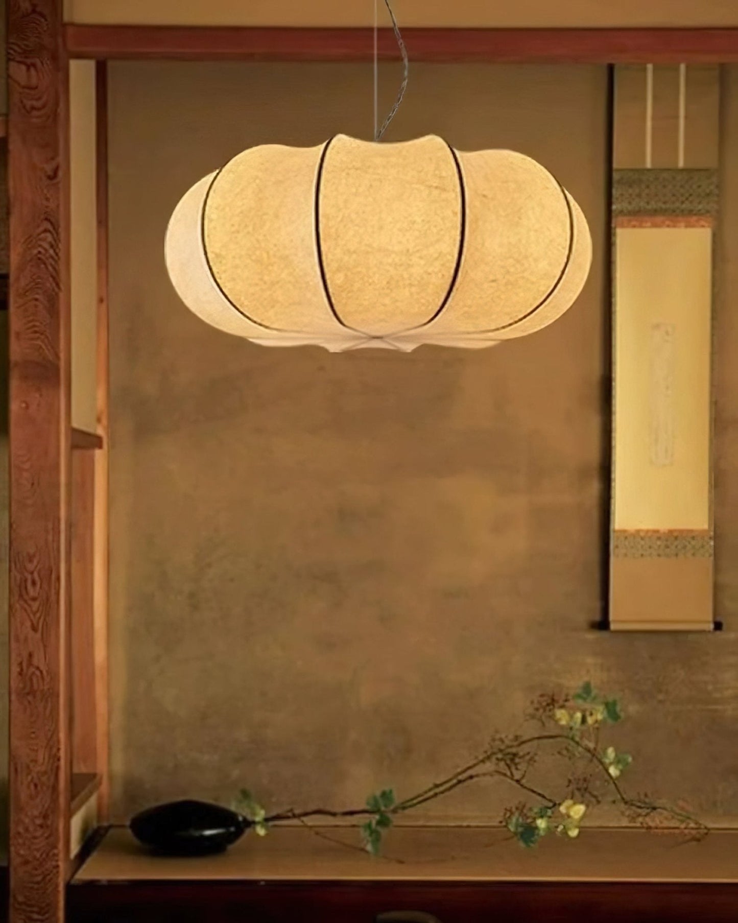 Oblate Silk Pendant Lamp Pendant light