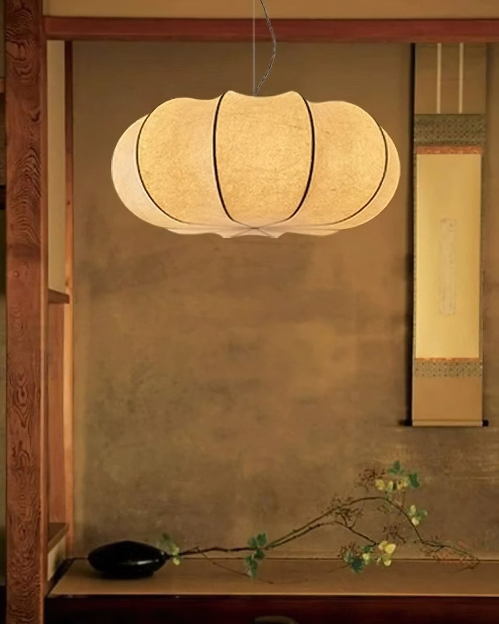Oblate Silk Pendant Lamp Pendant light