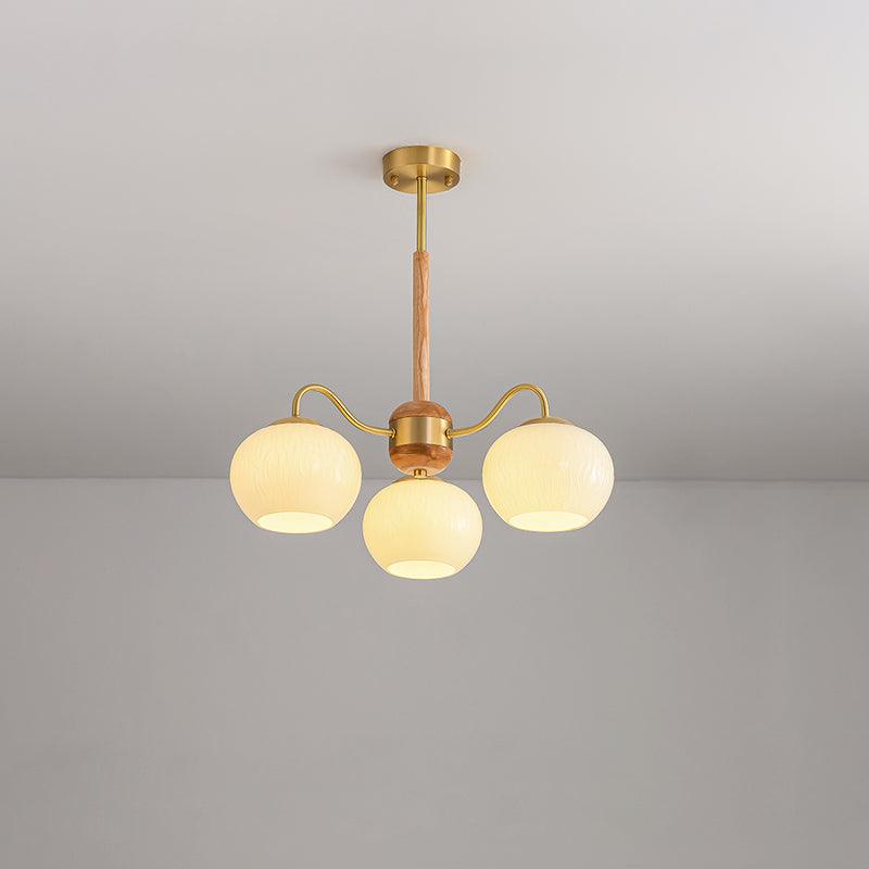Hans Bergstrom Chandelier 3 heads ? 22.8″ x H 15″ / Dia 58cm x H 38cm / Brass＆Ash Chandelier