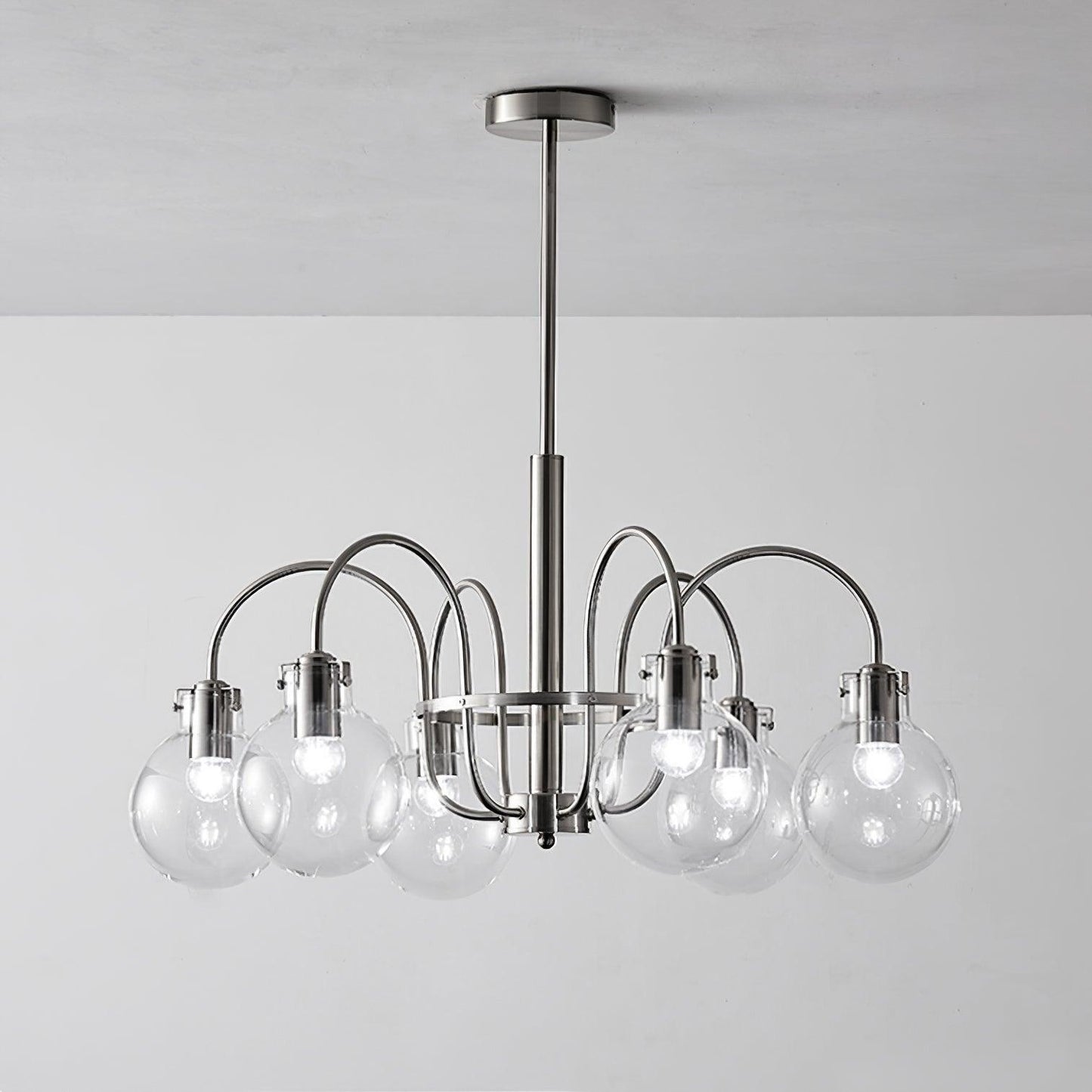 Hansford Chandelier 6 heads ? 29.5″ x H 15.7″ / Dia 75cm x H 40cm / Chrome Chandelier