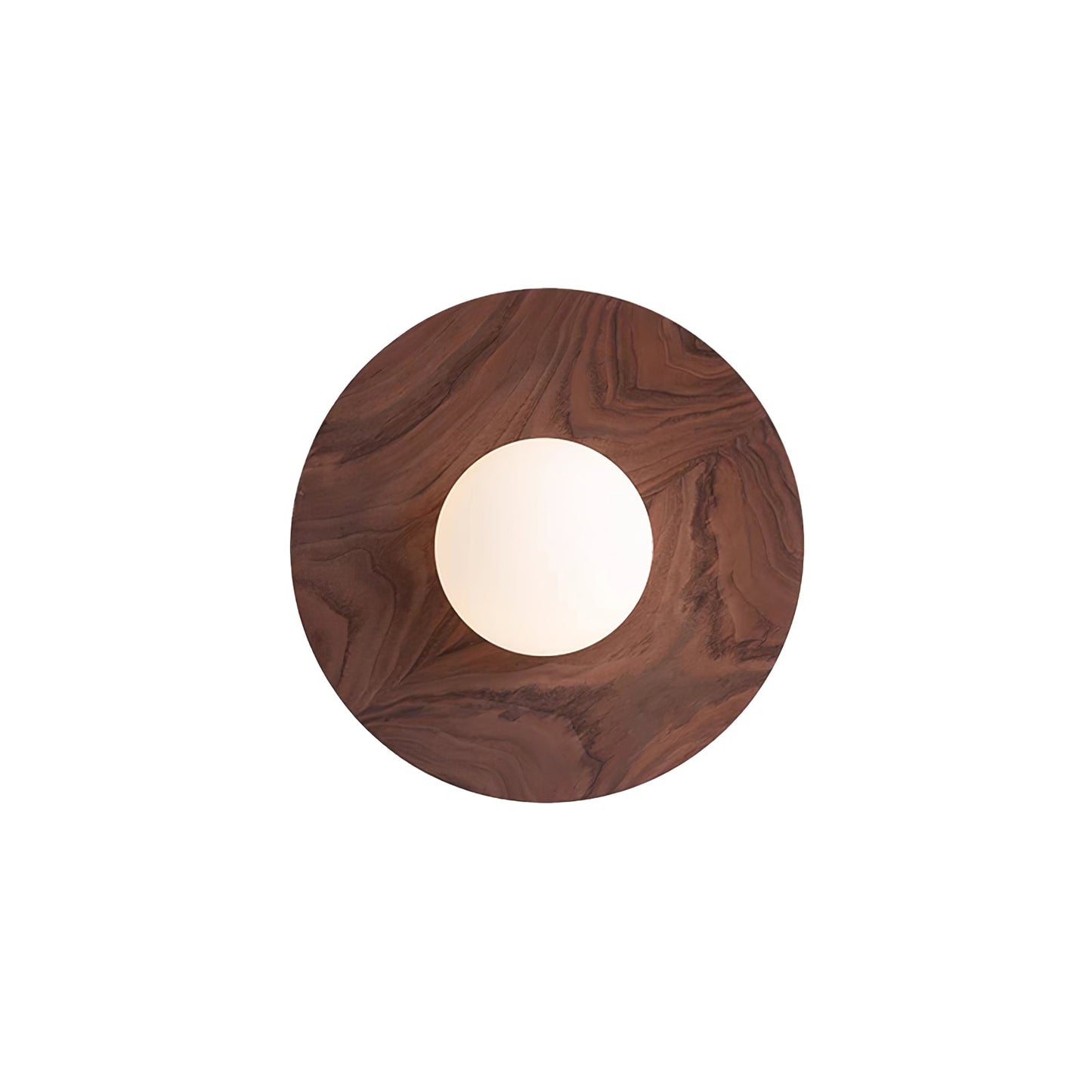 Harmonia Wooden Wall Light Dia 7.9″ x H 7.9″ / Dia 20cm x H 20cm / Black walnut Wall lamp