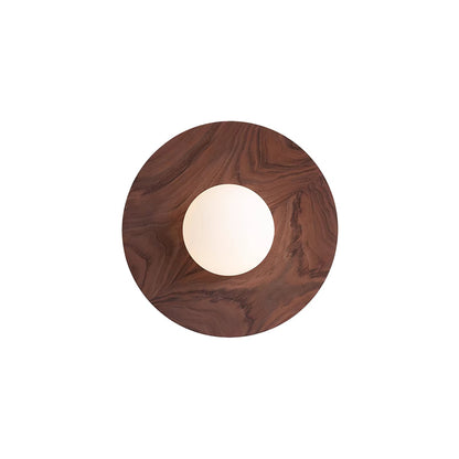 Harmonia Wooden Wall Light Dia 7.9″ x H 7.9″ / Dia 20cm x H 20cm / Black walnut Wall lamp