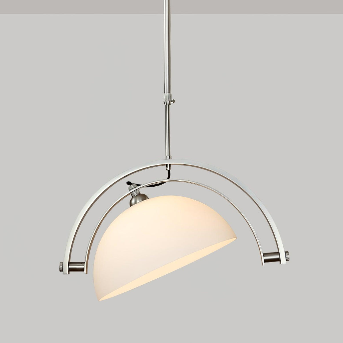 Harvey Wuzzini Pendant Light Dia 21.7″ x H 13.8″ / Dia 55cm x H 35cm / Chrome + White Pendant light