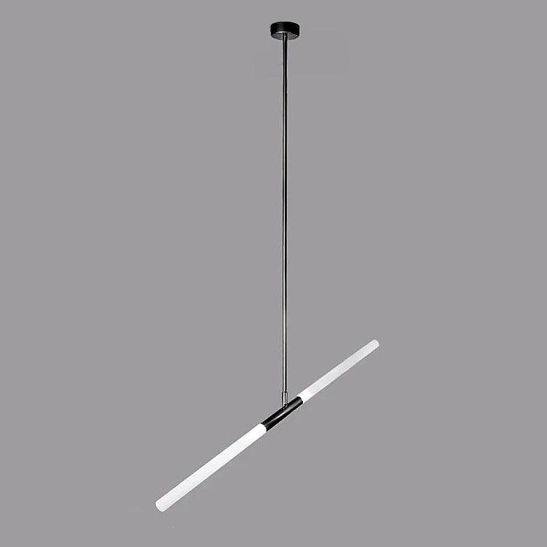 Hash Linear Suspension 2 heads Dia 39.4″ x H 43.3″ / Dia 100cm x H 110cm / Black + White / Warm White Pendant light