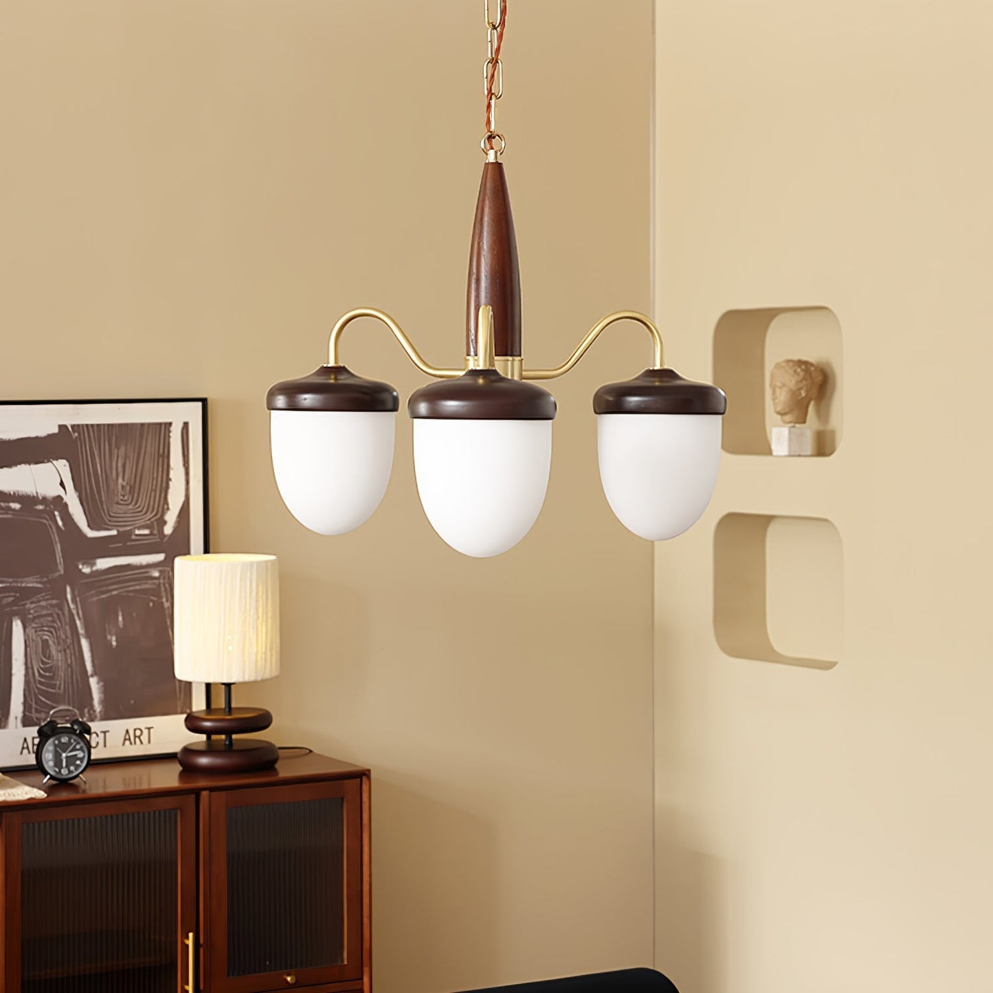 Hazelnut Branch Chandelier Chandelier