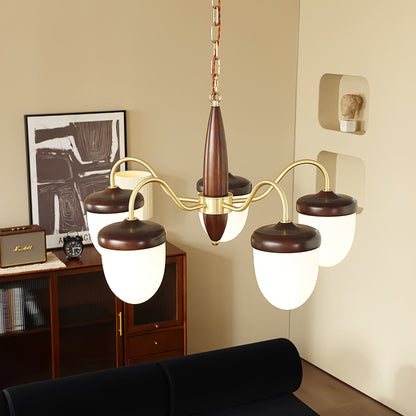 Hazelnut Branch Chandelier Chandelier