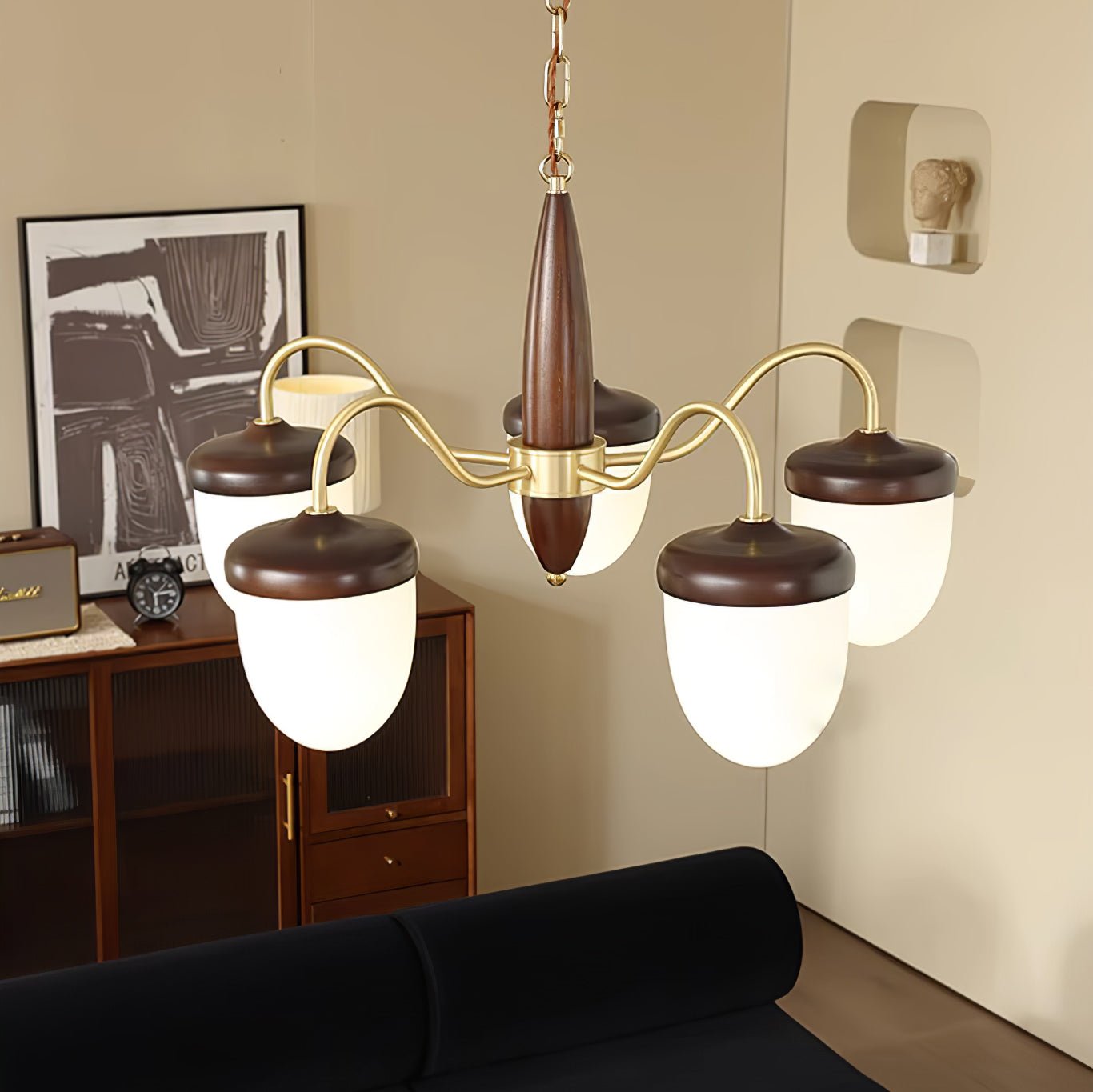 Hazelnut Branch Chandelier Chandelier