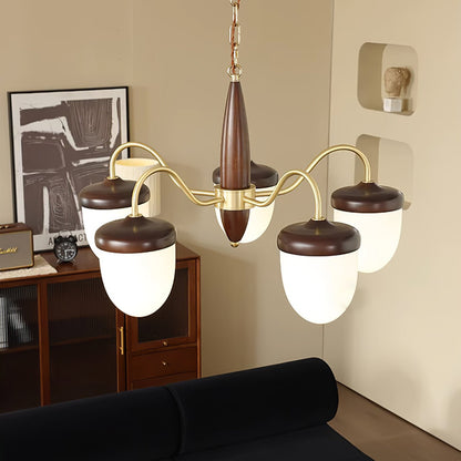 Hazelnut Branch Chandelier Chandelier