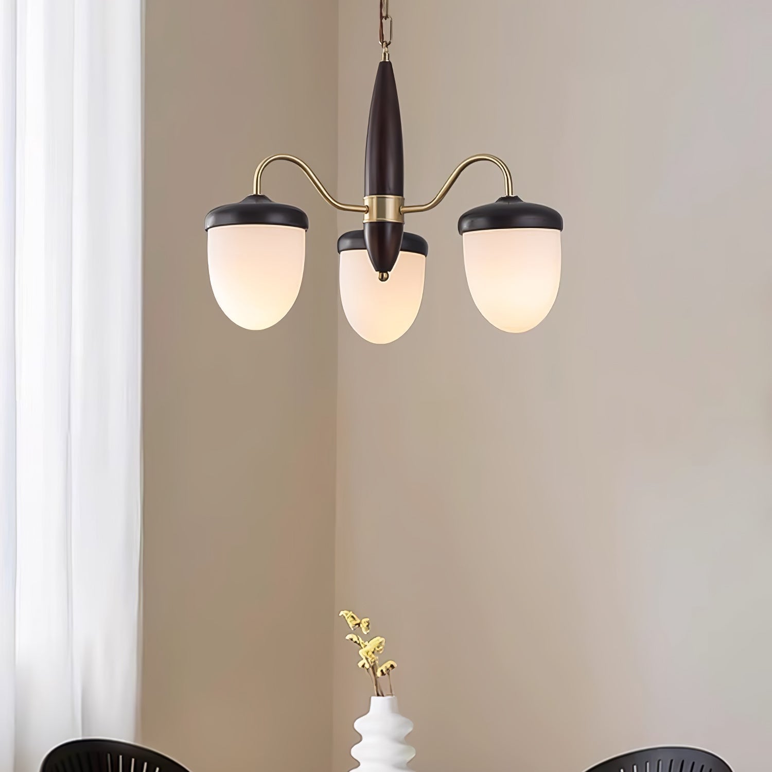 Hazelnut Branch Chandelier Chandelier