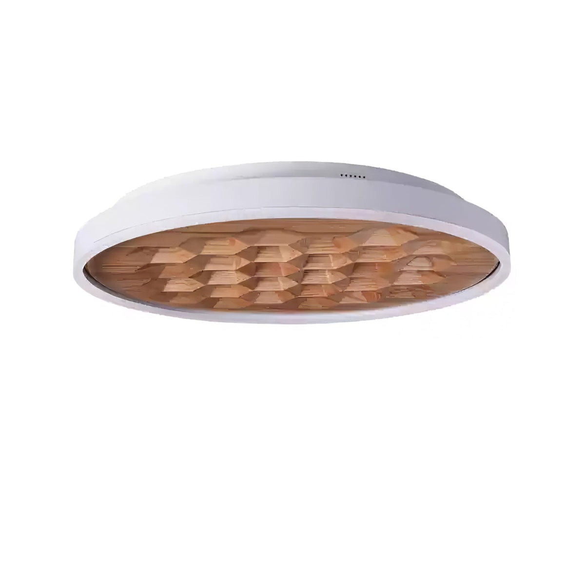 Heartwood Ceiling Lamp Dia 23.6’’ x H 3.1’’ / White & Wood Color / Warm Light Ceiling lamp