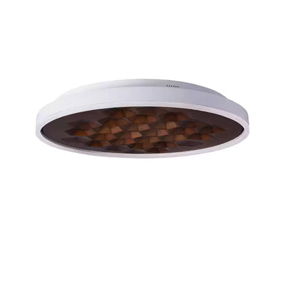 Heartwood Ceiling Lamp ? 23.6’’ x H 3.1’’ / White & Walnut Color / Warm Light Ceiling lamp