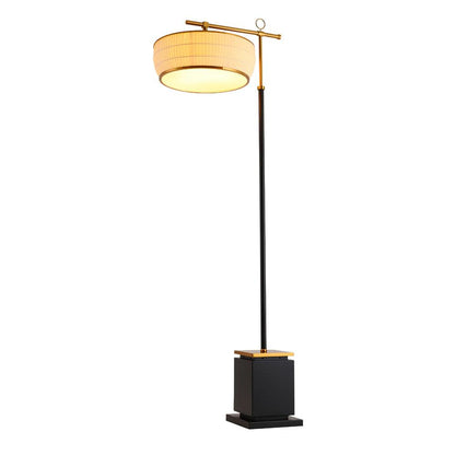 Hejun Fabric Floor Lamp W 24.4″ x H 68.5″ / W 62cm x H 174cm / Black & Gold / US plug Floor lamp