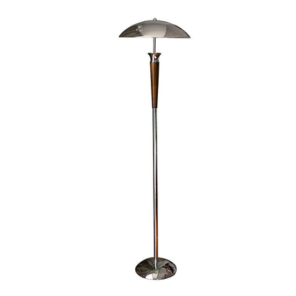 Helmet Floor Lamp Dia 15.7″ x H 62.9″ / Dia 40cm x H 160cm / Chrome & Walnut / US plug Floor lamp