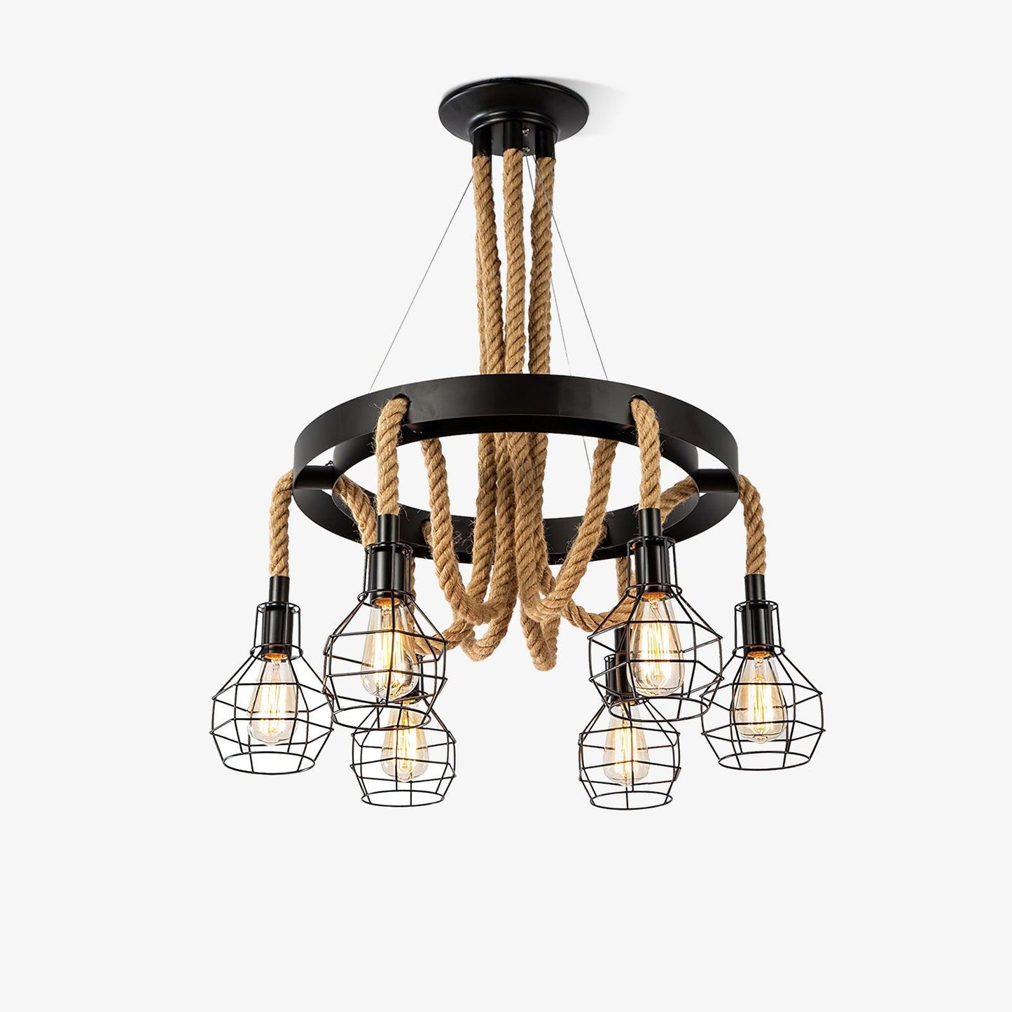 Hemp Rope Industrial Starfall Chandelier Chandelier