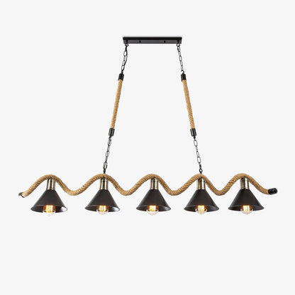 Hemp Rope Industrial Wave Chandelier Chandelier