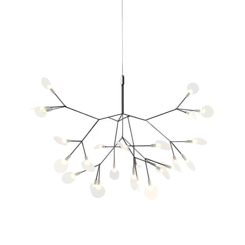 Black Firefly LED Chandelier 30 heads ? 19.7″ / Dia 50cm Suitable for small rooms / Warm Light / Wall switch Chandelier