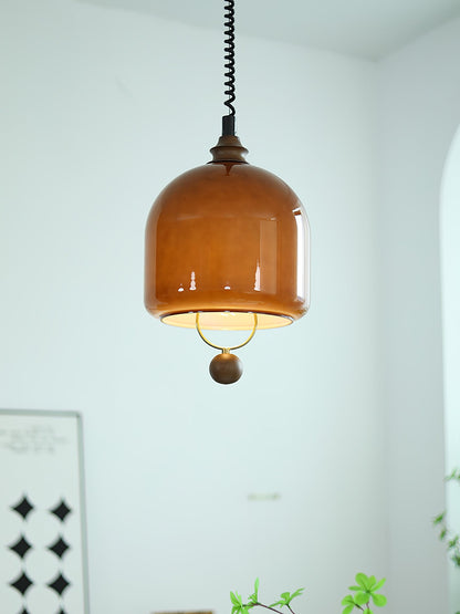 Herda Pendant Lamp Dia 9.8″ x H 8.3″ / Dia 25cm x H 21cm / Dark walnut & Dark Brown Pendant light