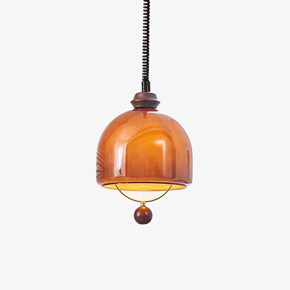 Herda Pendant Lamp Dia 9.8″ x H 8.3″ / Dia 25cm x H 21cm / Dark walnut & Dark Brown Pendant light