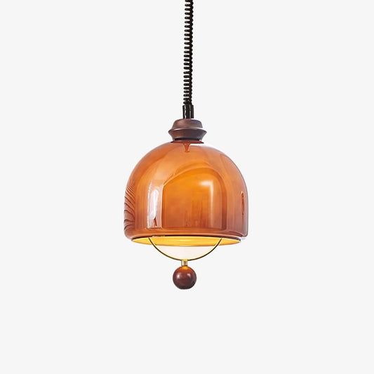Herda Pendant Lamp Dia 9.8″ x H 8.3″ / Dia 25cm x H 21cm / Dark walnut & Dark Brown Pendant light