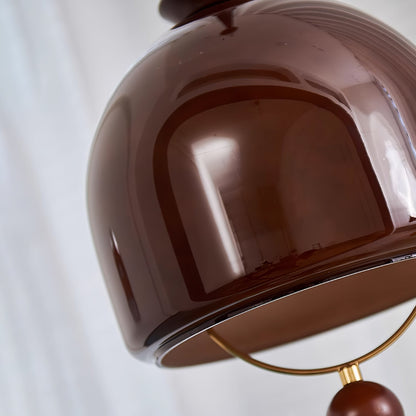 Herda Pendant Lamp Dia 9.8″ x H 8.3″ / Dia 25cm x H 21cm / Dark walnut & Dark Brown Pendant light