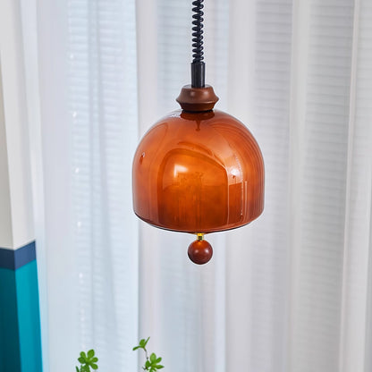 Herda Pendant Lamp Dia 9.8″ x H 8.3″ / Dia 25cm x H 21cm / Dark walnut & Dark Brown Pendant light