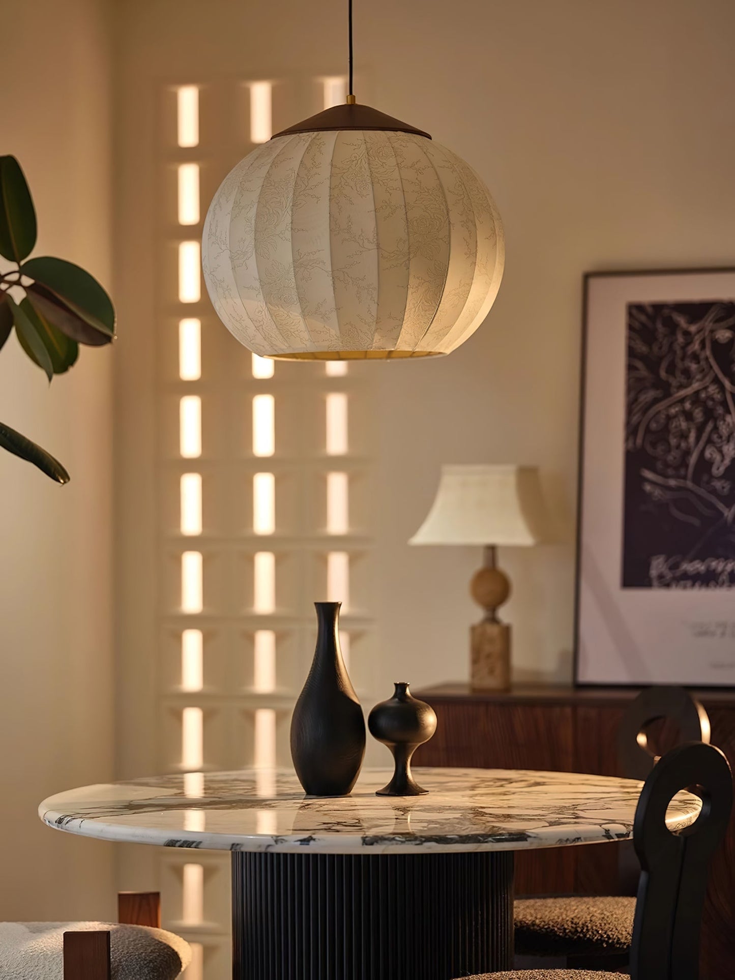 Heritage Lantern Pendant Lamp ? 15.7″ x H 13.4″ / White & Gold Pendant light