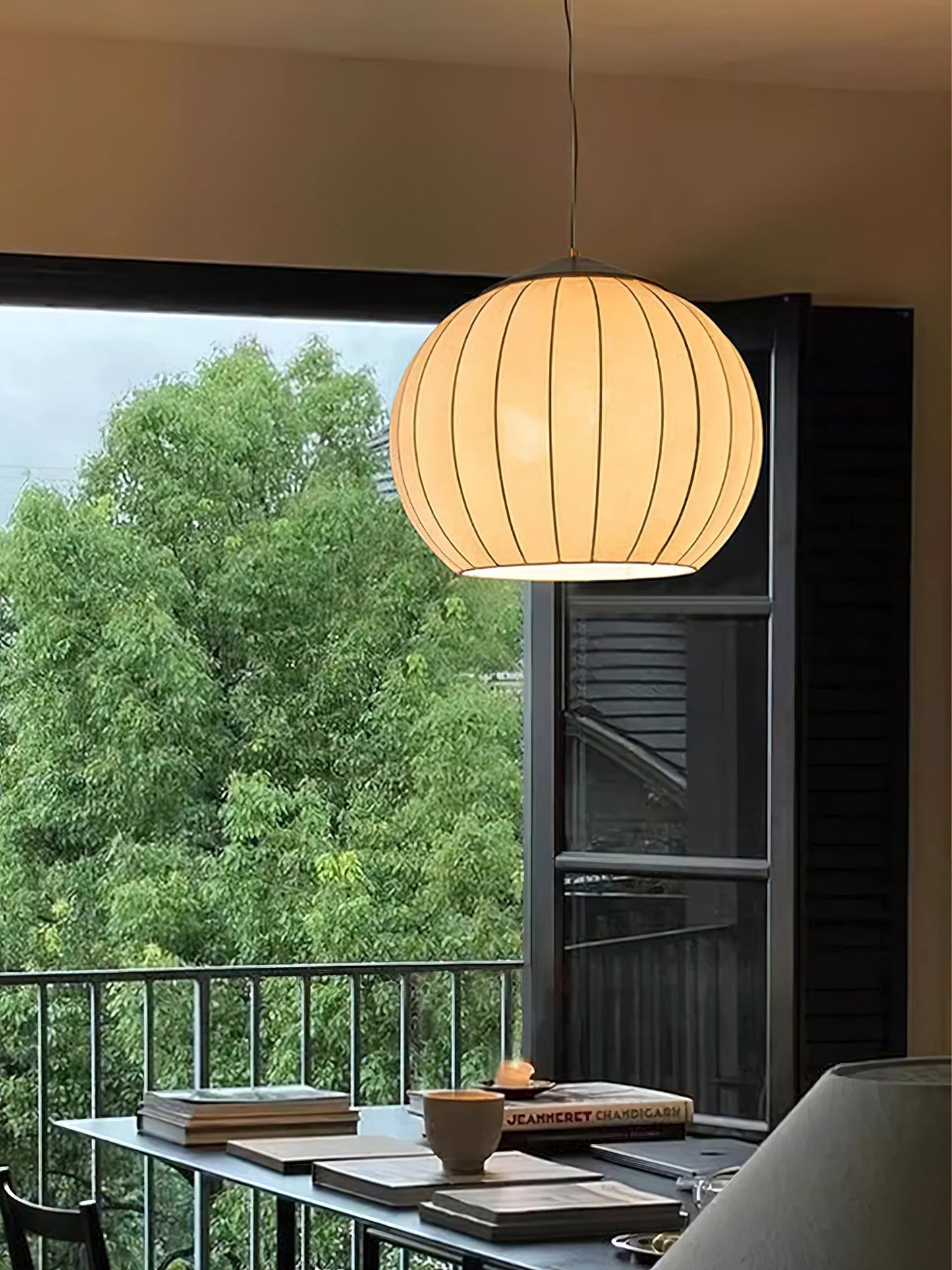 Heritage Lantern Pendant Lamp ? 15.7″ x H 13.4″ / White & Gold Pendant light