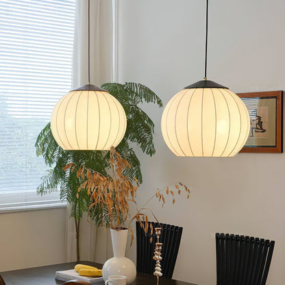Heritage Lantern Pendant Lamp Dia 15.7″ x H 13.4″ / White & Gold Pendant light