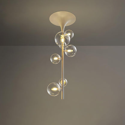 Hermann Horn Ceiling Light 7 Heads ? 11.8″ x H 33.1″ / Dia 30cm x H 84cm / White Ceiling lamp