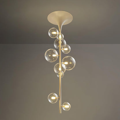 Hermann Horn Ceiling Light 10 Heads ? 11.8″ x H 42.1″ / Dia 30cm x H 107cm / White Ceiling lamp