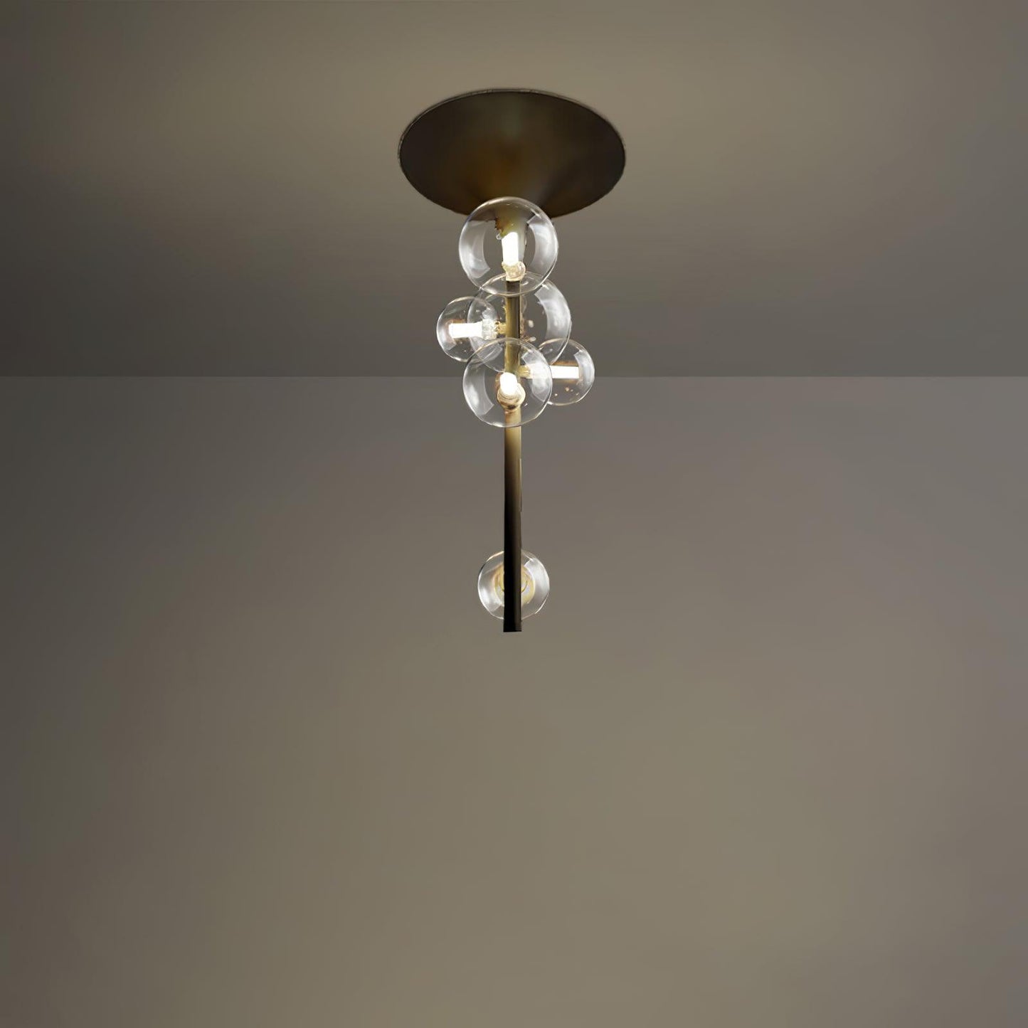 Hermann Horn Ceiling Light 6 Heads ? 11.8″ x H 24.1″ / Dia 30cm x H 61cm / Black Ceiling lamp