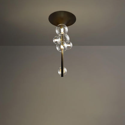 Hermann Horn Ceiling Light 6 Heads ? 11.8″ x H 24.1″ / Dia 30cm x H 61cm / Black Ceiling lamp