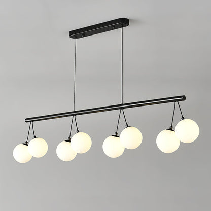 Heronia Chandelier 8 Heads L 47.2″ x H 9.8″ / Size: L 120cm x H 25cm / Black & White Chandelier