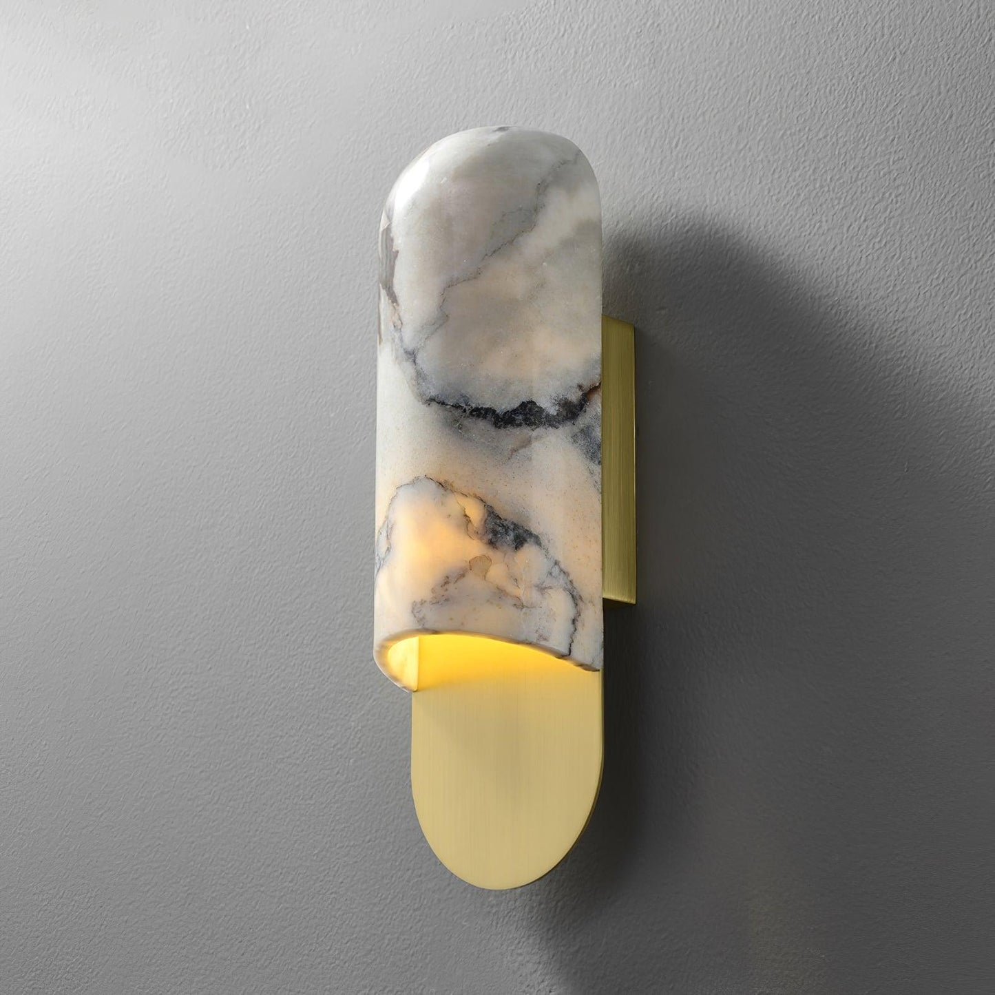 Hl Wall Sconce Dia 3.8″ x H 17.4″ / Dia 12cm x H 34.8cm / White + Gold Wall lamp