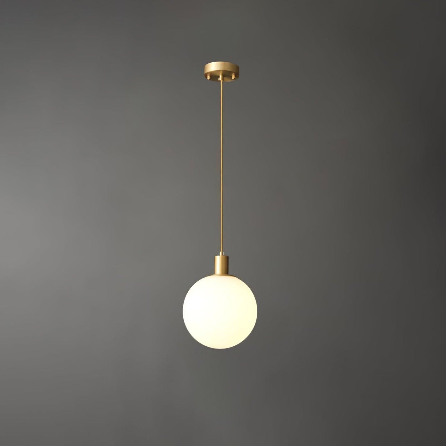 Holly Pendant Light Model A Dia 7.9″ x H 10.2″ / Dia 20cm x H 26cm / Brass & White Pendant light