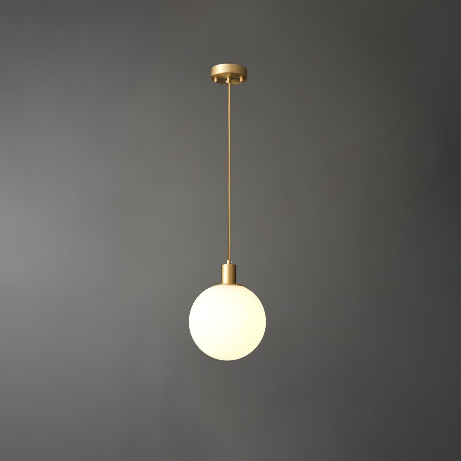 Holly Pendant Light Model A Dia 7.9″ x H 10.2″ / Dia 20cm x H 26cm / Brass & White Pendant light