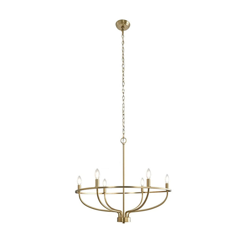 Greyson Chandelier 6 Heads Dia 23.6″ x H 19.7″ / Dia 60cm x H 50cm / Brass Chandelier