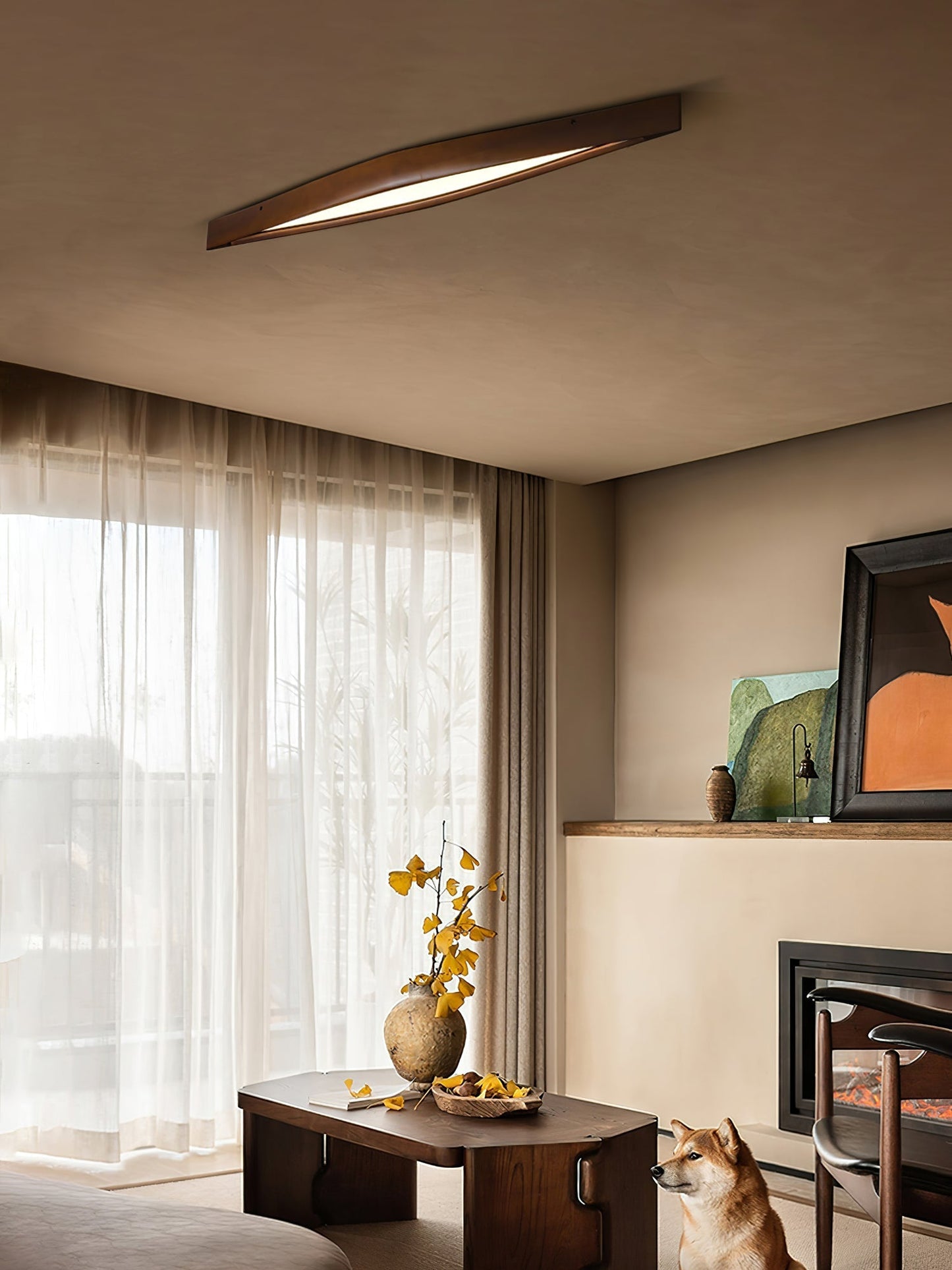Horizon Linear Wood Ceiling Lamp Ceiling lamp