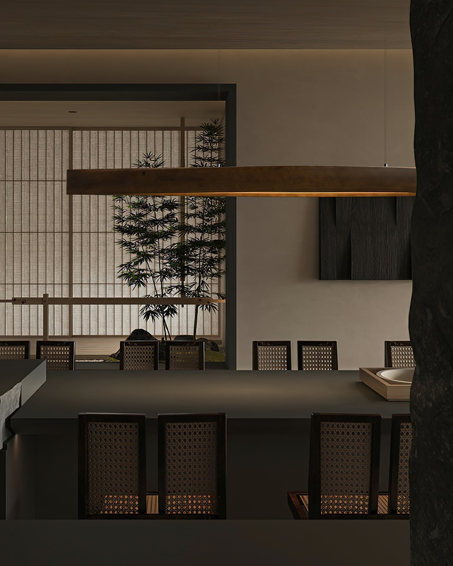 Horizon Linear Wood Pendant Lamp Pendant light