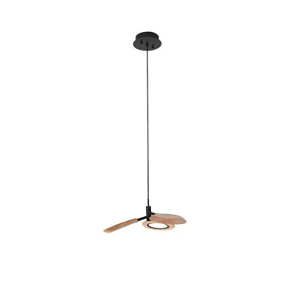 Hotaru Chandelier 1 head ? 19.7″ x H 59″ / Wood Color / Warm Light Chandelier