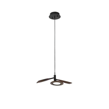 Hotaru Chandelier 1 head ? 19.7″ x H 59″ / Walnut Color / Warm Light Chandelier