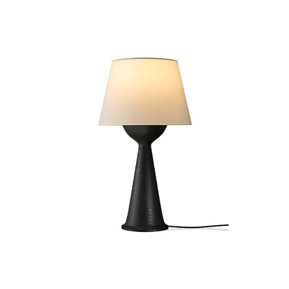 Hourglass Wood Table Lamp Dia 13″ x H 23.2″ / Dia 33cm x H 59cm / Black / US Plug Table lamp