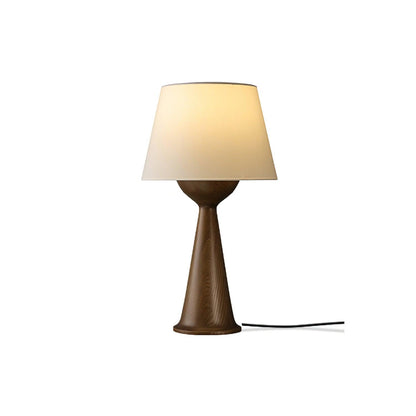 Hourglass Wood Table Lamp Dia 13″ x H 23.2″ / Dia 33cm x H 59cm / Walnut color / US Plug Table lamp