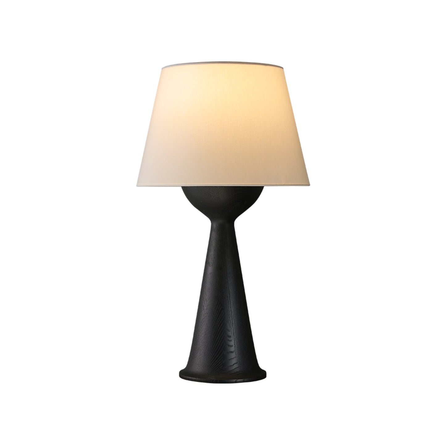 Hourglass Wood Table Lamp Dia 16.1″ x H 29.1″ / Dia 41cm x H 74cm / Black / US Plug Table lamp