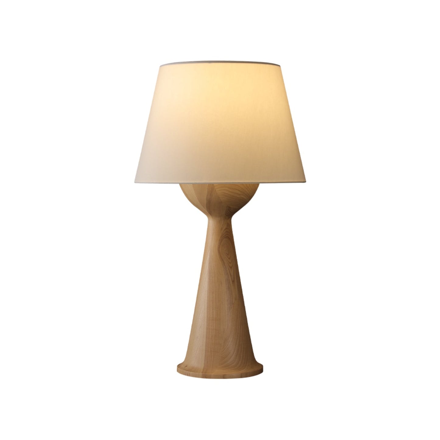 Hourglass Wood Table Lamp Dia 16.1″ x H 29.1″ / Dia 41cm x H 74cm / Wood color / US Plug Table lamp